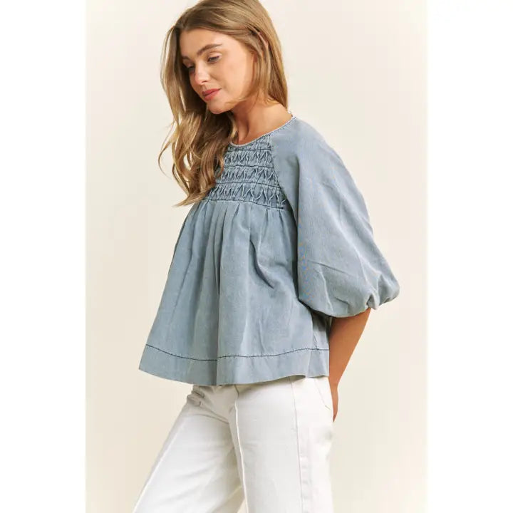 Timeless Denim Blouse
