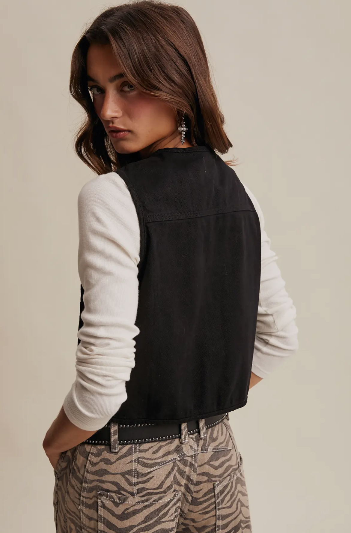 Wildflower Denim Vest