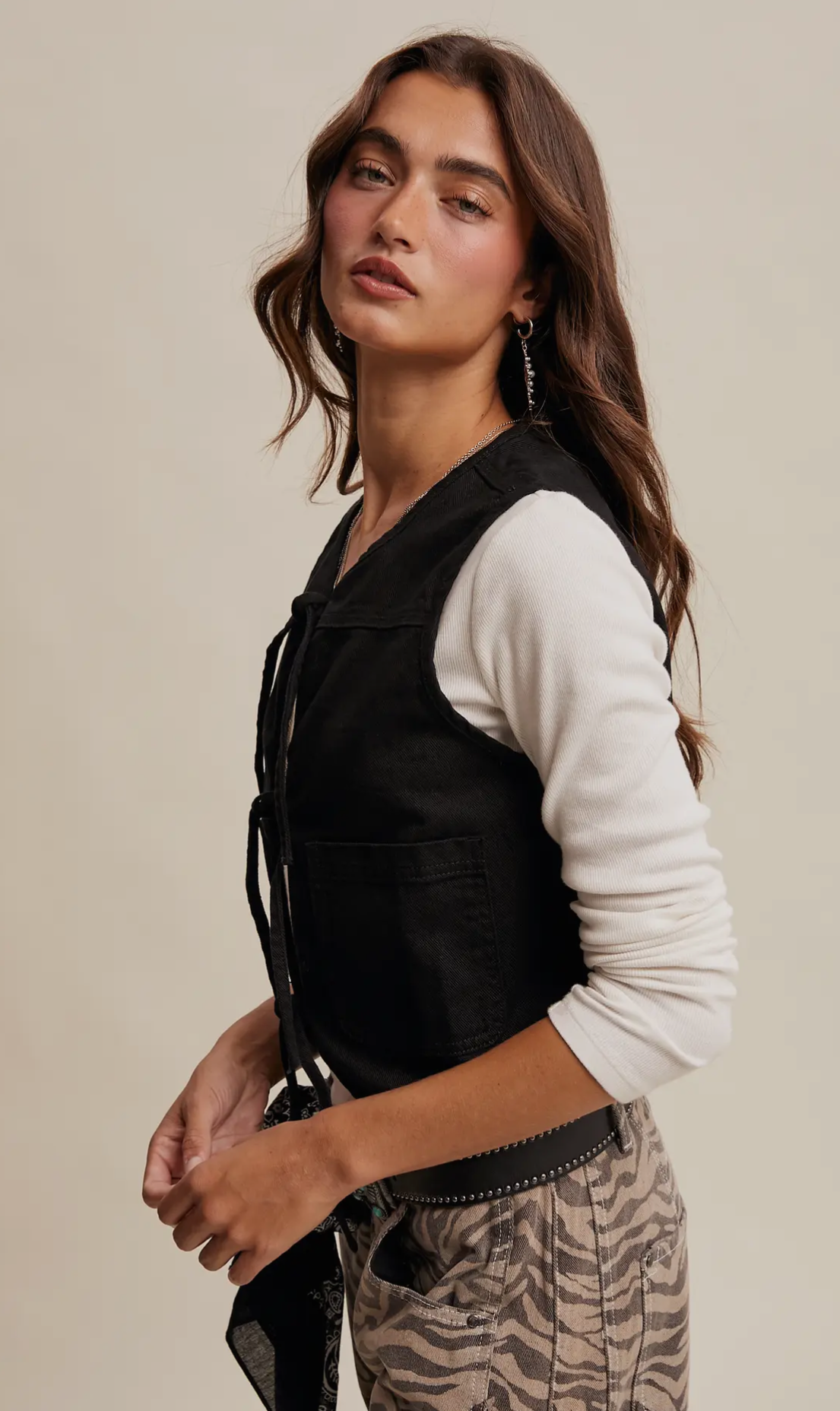 Wildflower Denim Vest