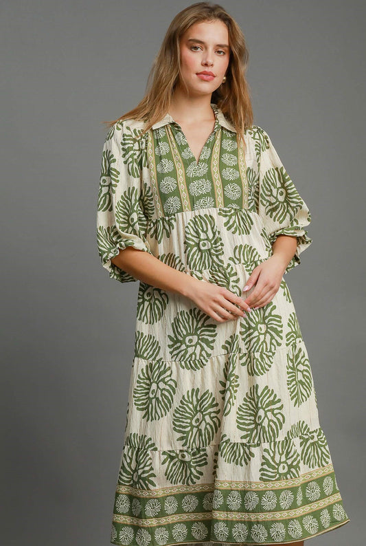 Olive Bloom Dress